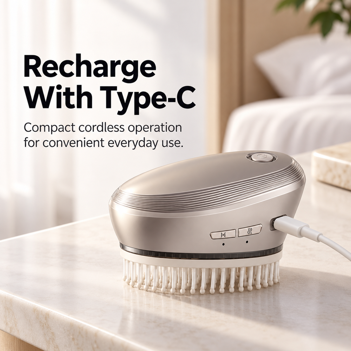 Rechargeable Red Light Vibrating Scalp Massage Comb