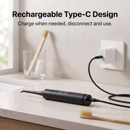 Rechargeable 2-in-1 Dental Cleaning Tool with Brush Head