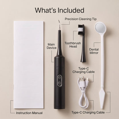 Rechargeable 2-in-1 Dental Cleaning Tool with Brush Head