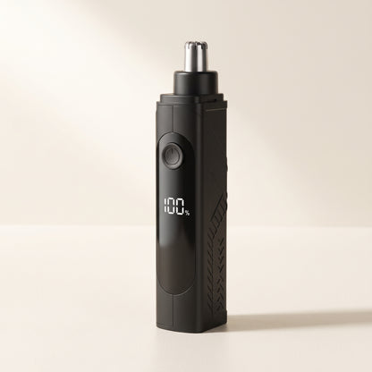 Rechargeable 360° Rotary Nose & Ear Hair Trimmer with Digital Display