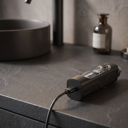 Rechargeable 360° Rotary Nose & Ear Hair Trimmer with Digital Display