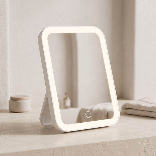 Rechargeable Compact LED Vanity Mirror with 3 Light Tones