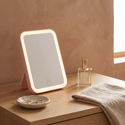 Rechargeable Compact LED Vanity Mirror with 3 Light Tones
