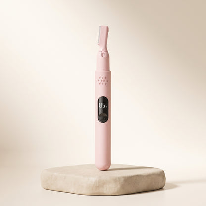 Rechargeable Dual-Head Eyebrow Trimmer with Digital Display