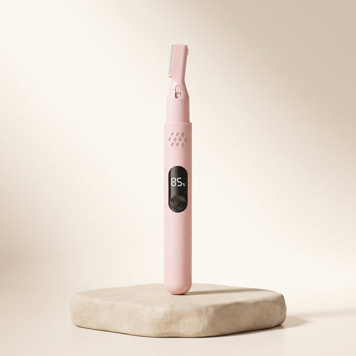 Rechargeable Dual-Head Eyebrow Trimmer with Digital Display