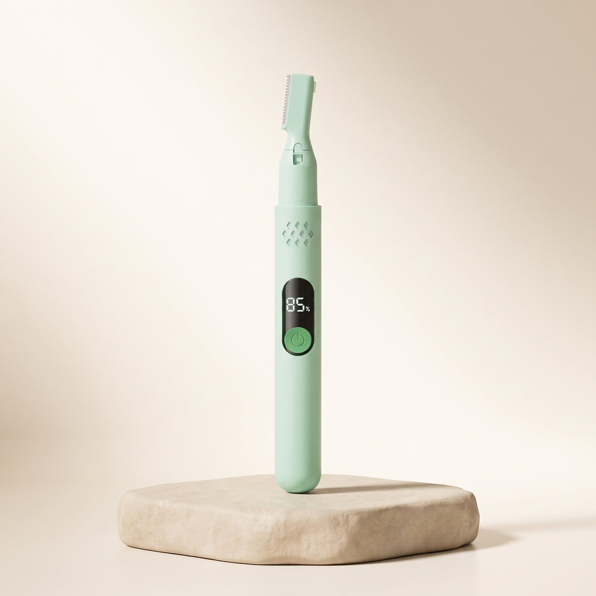 Rechargeable Dual-Head Eyebrow Trimmer with Digital Display