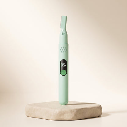 Rechargeable Dual-Head Eyebrow Trimmer with Digital Display