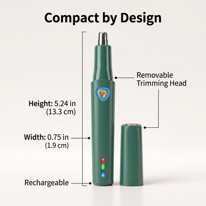 Rechargeable Ear & Nose Hair Trimmer with Dual-Edge Blade