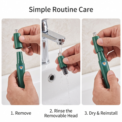 Rechargeable Ear & Nose Hair Trimmer with Dual-Edge Blade