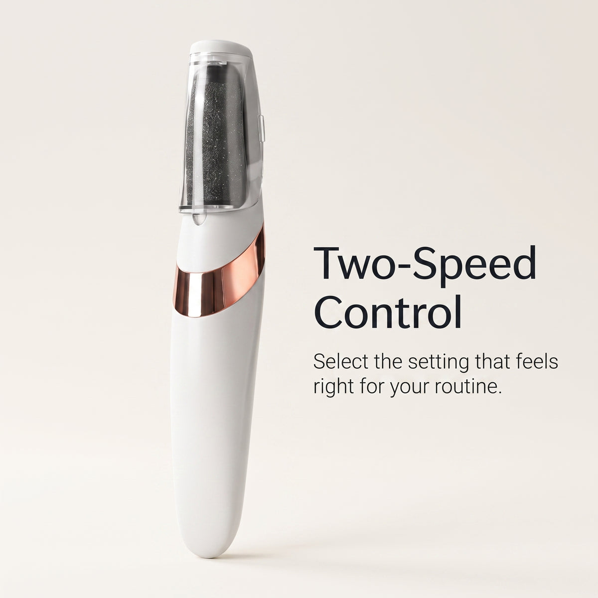 Rechargeable Electric Foot File with Dual Grinding Heads & LED Light