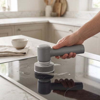 Rechargeable Handheld Spin Scrubber with 5 Cleaning Heads