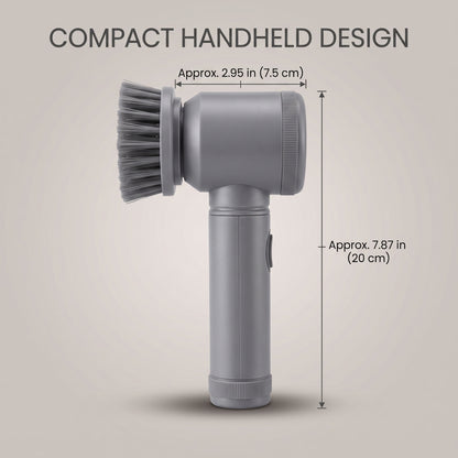 Rechargeable Handheld Spin Scrubber with 5 Cleaning Heads