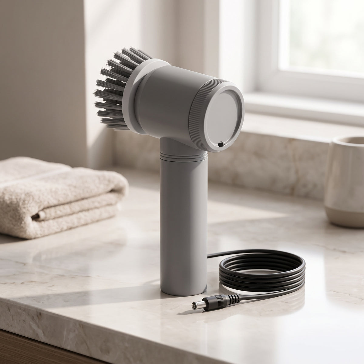 Rechargeable Handheld Spin Scrubber with 5 Cleaning Heads