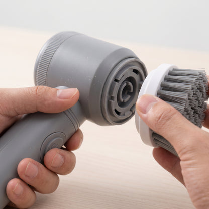 Rechargeable Handheld Spin Scrubber with 5 Cleaning Heads