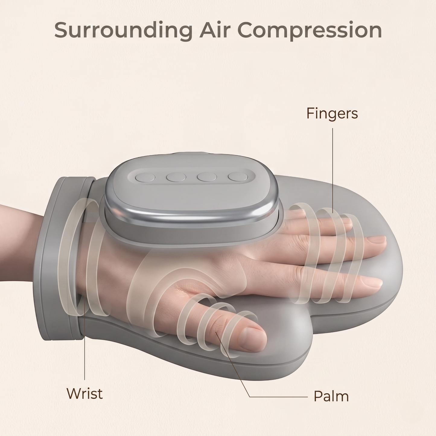 Rechargeable Heated Air Compression Hand Massager