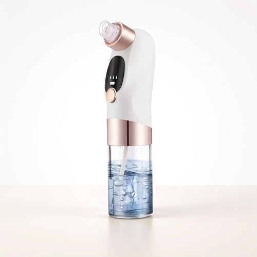 Rechargeable Hydro Suction Facial Pore Cleaner with 6 Interchangeable Tips