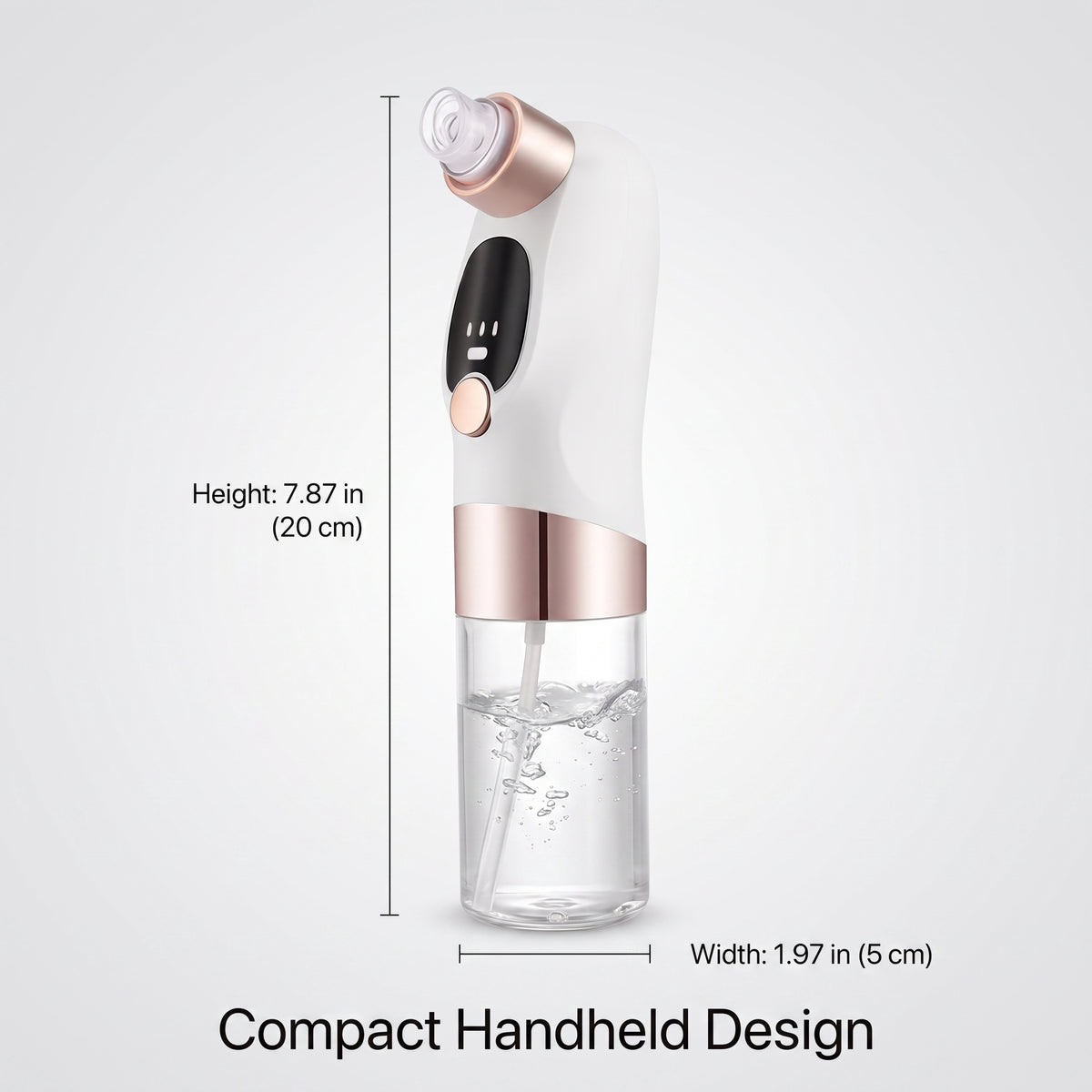 Rechargeable Hydro Suction Facial Pore Cleaner with 6 Interchangeable Tips