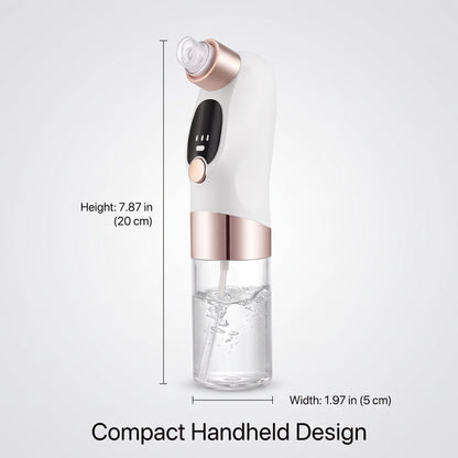 Rechargeable Hydro Suction Facial Pore Cleaner with 6 Interchangeable Tips