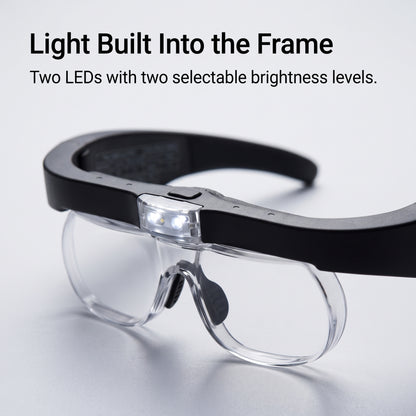 Rechargeable LED Magnifying Glasses with 4 Interchangeable Lenses