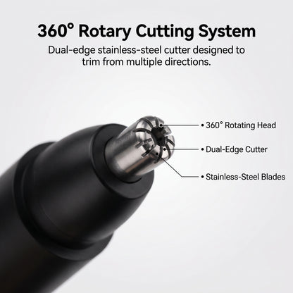 Rechargeable Nose & Ear Hair Trimmer with Rotary Cutting System
