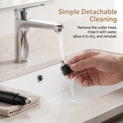Rechargeable Nose & Ear Hair Trimmer with Rotary Cutting System