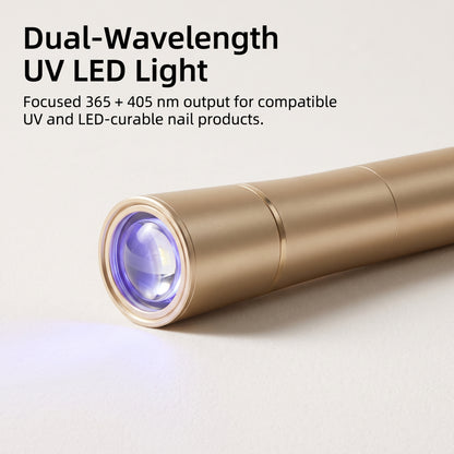 Rechargeable UV LED Nail Curing Pen with Dual Timers