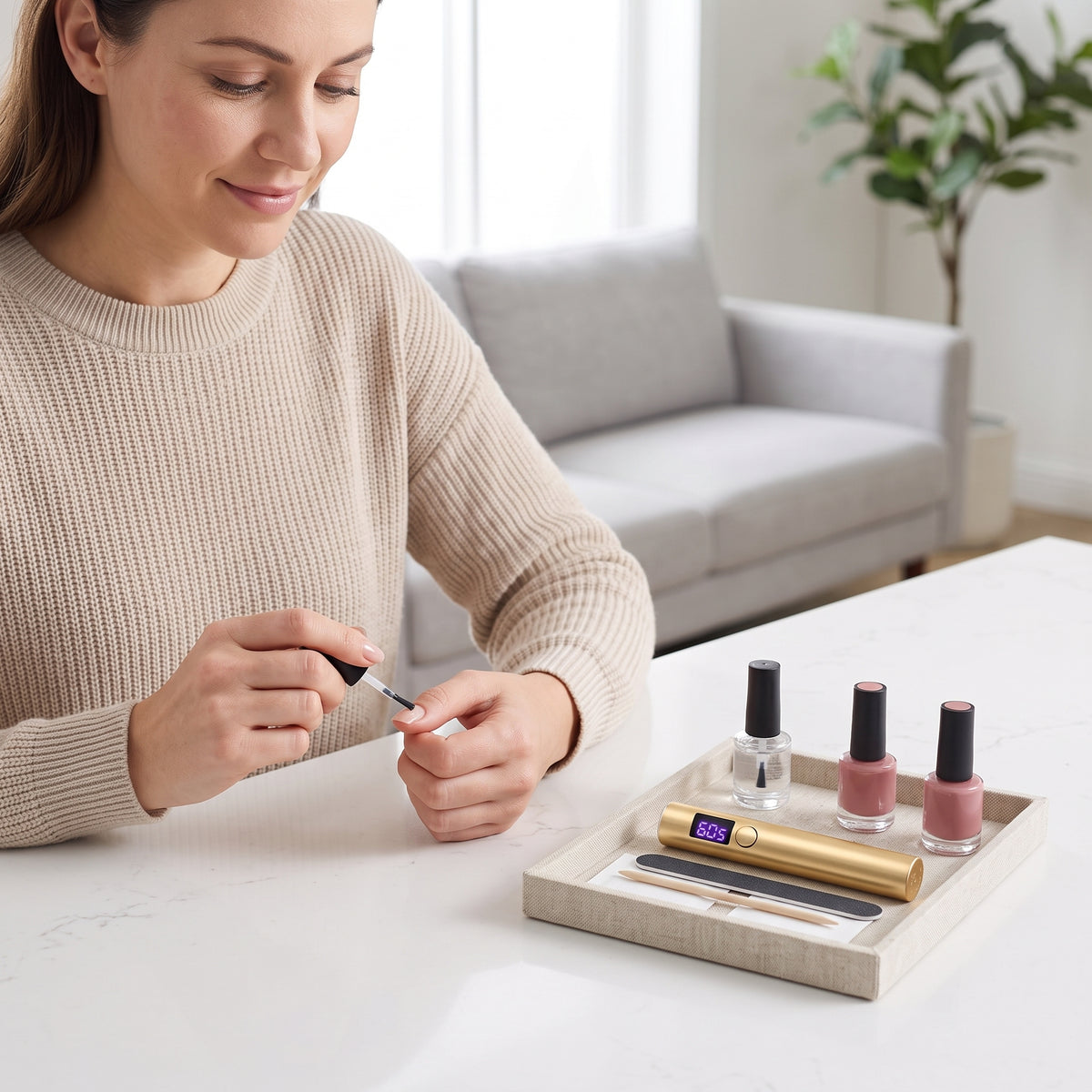 Rechargeable UV LED Nail Curing Pen with Dual Timers