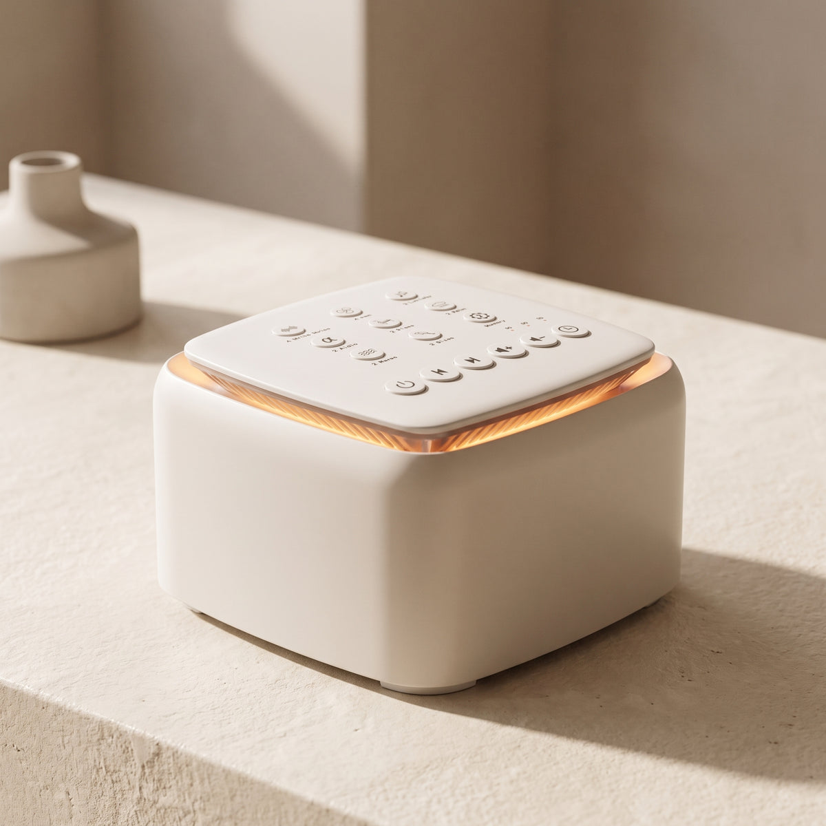 Rechargeable White Noise Machine with 30 Sounds & Warm Night Light
