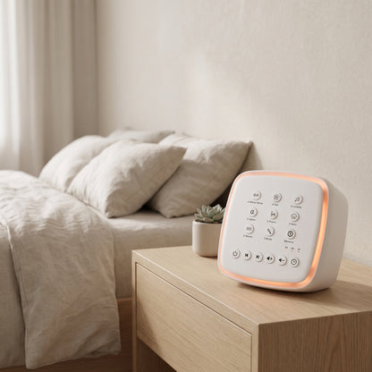 Rechargeable White Noise Machine with 30 Sounds & Warm Night Light