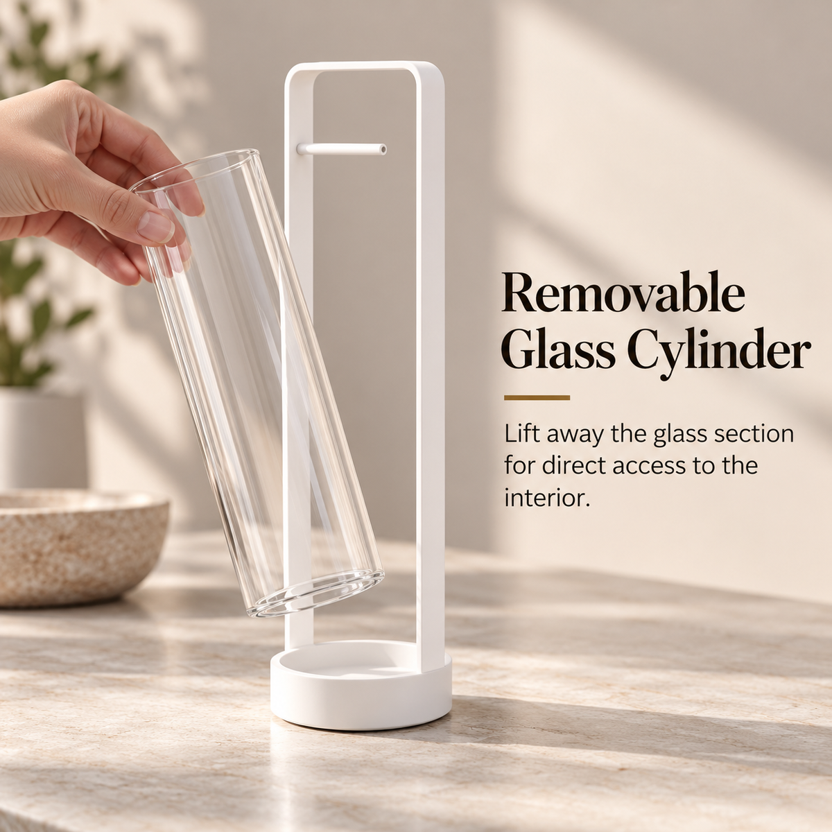 Upside-Down Incense Burner Stand with Removable Glass Ash Catcher