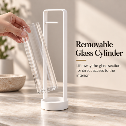 Upside-Down Incense Burner Stand with Removable Glass Ash Catcher