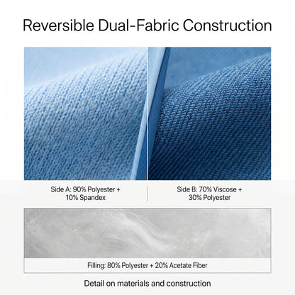 Reversible Cooling Feel Summer Blanket with Dual-Fabric Construction