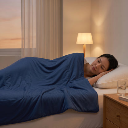 Reversible Cooling Feel Summer Blanket with Dual-Fabric Construction