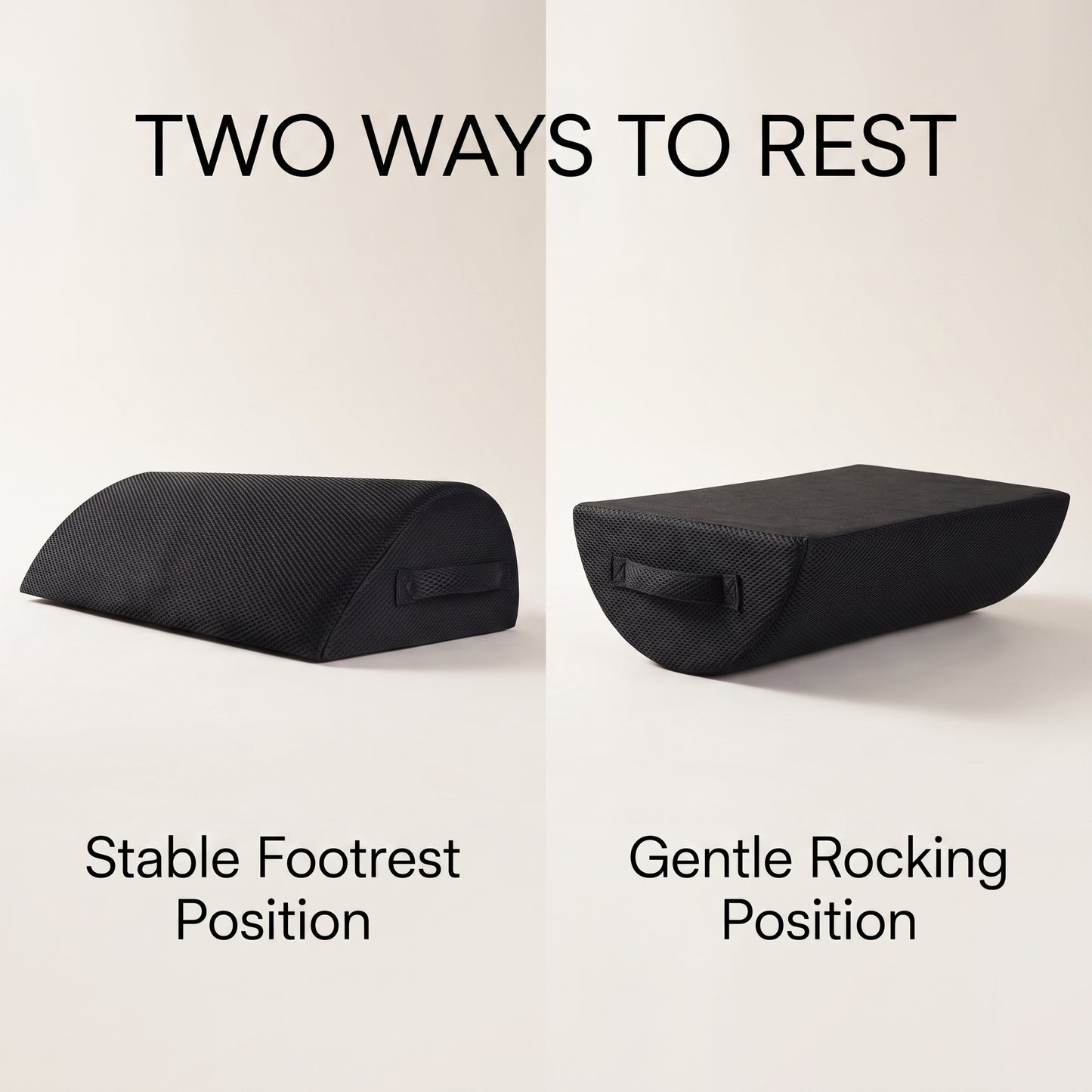 Reversible Ergonomic Under-Desk Foam Footrest with Rocking Support
