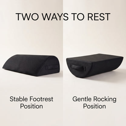 Reversible Ergonomic Under-Desk Foam Footrest with Rocking Support