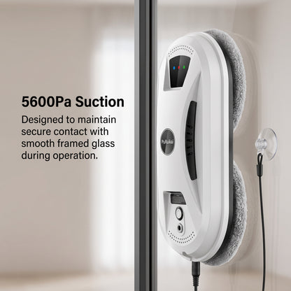 Robotic Window Cleaner with 5600Pa Suction & Remote Control