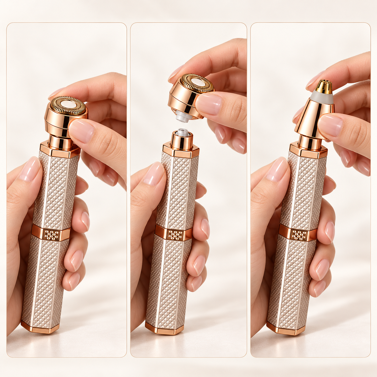 4-in-1 Rechargeable Facial & Body Hair Trimmer Set