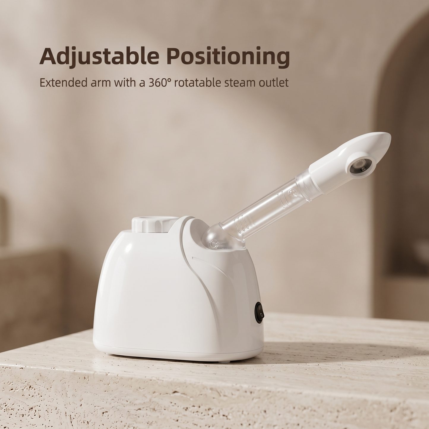 Rotatable Hot Mist Facial Steamer with Adjustable Extension Arm
