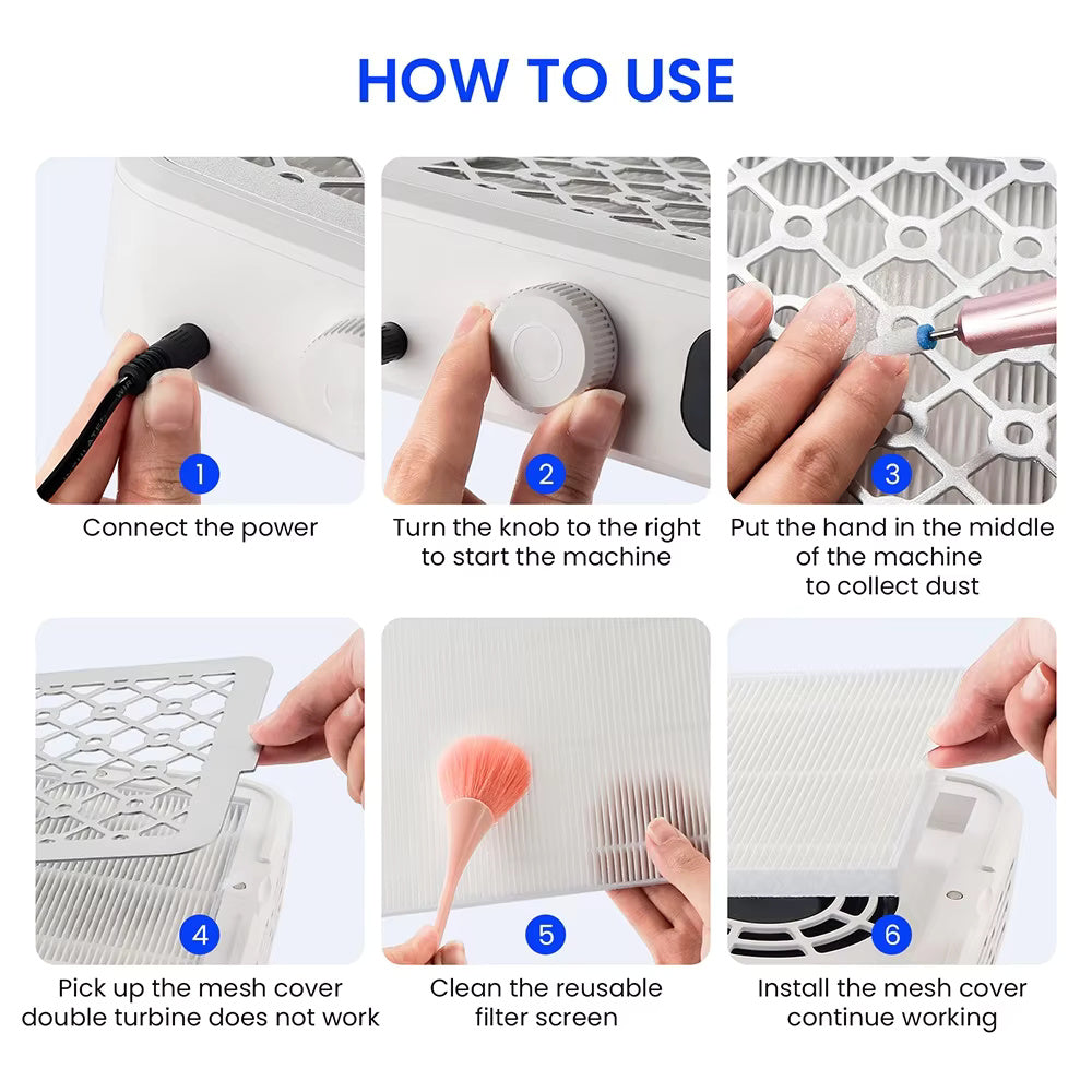 Kovelli™ Pro Nail Dust Collector