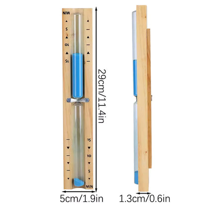 Wooden Sauna Sand Timer Wall Mounted 15 Minute Hourglass Timer