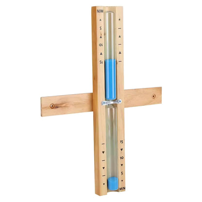 Wooden Sauna Sand Timer Wall Mounted 15 Minute Hourglass Timer