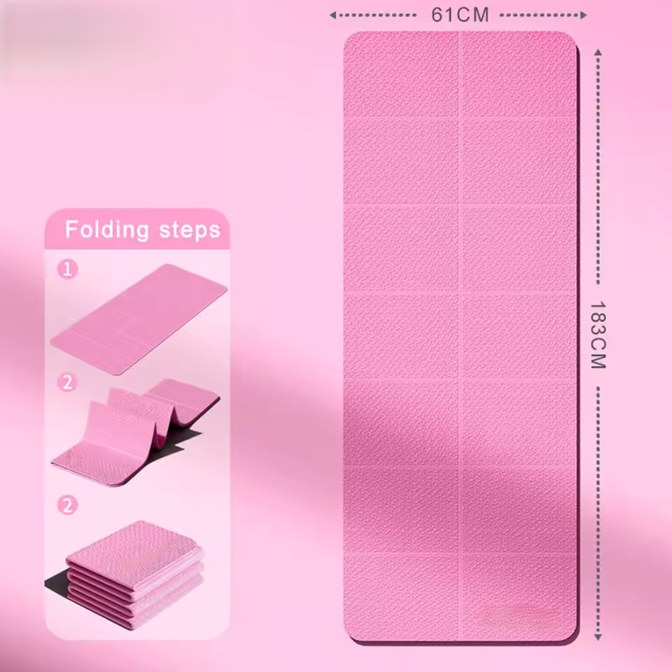 Foldable Yoga Mat for Travel and Fitness