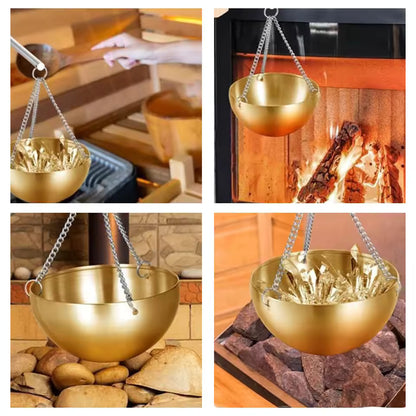 Premium Stainless Steel Sauna Aromatherapy Hanging Oil Bowl