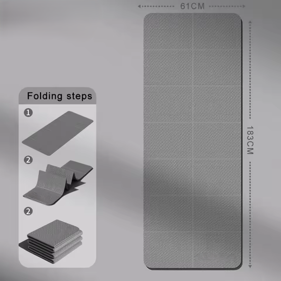 Foldable Yoga Mat for Travel and Fitness