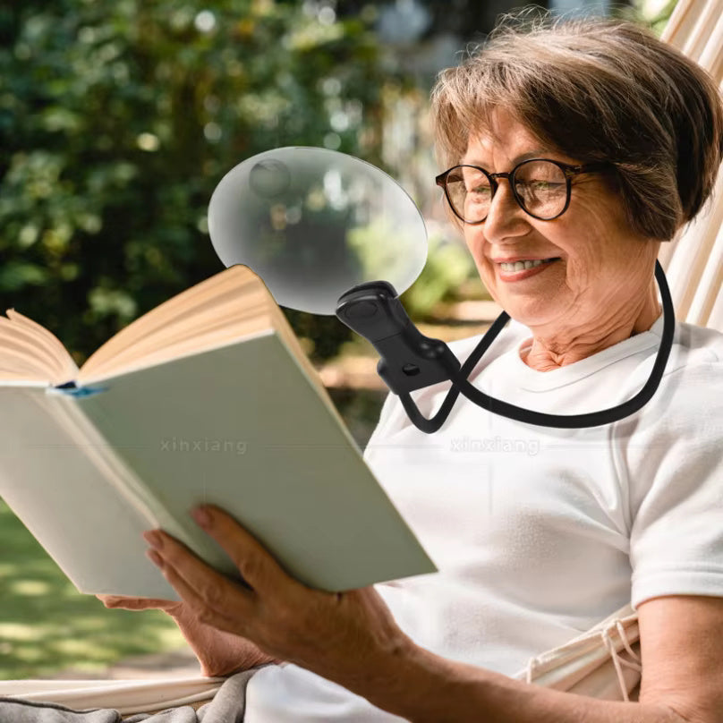 Hands-Free Neck 3X Magnifier for Reading, Sewing & Detailed Work