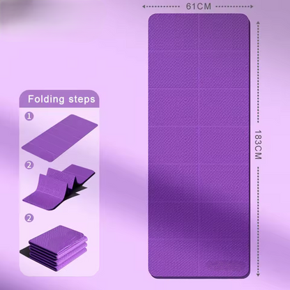 Foldable Yoga Mat for Travel and Fitness