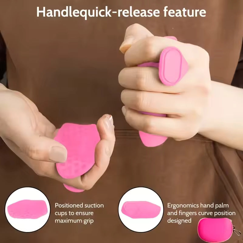 Ergonomic Silicone Weightlifting Grip Pads with Textured Palm Support for Gym Training