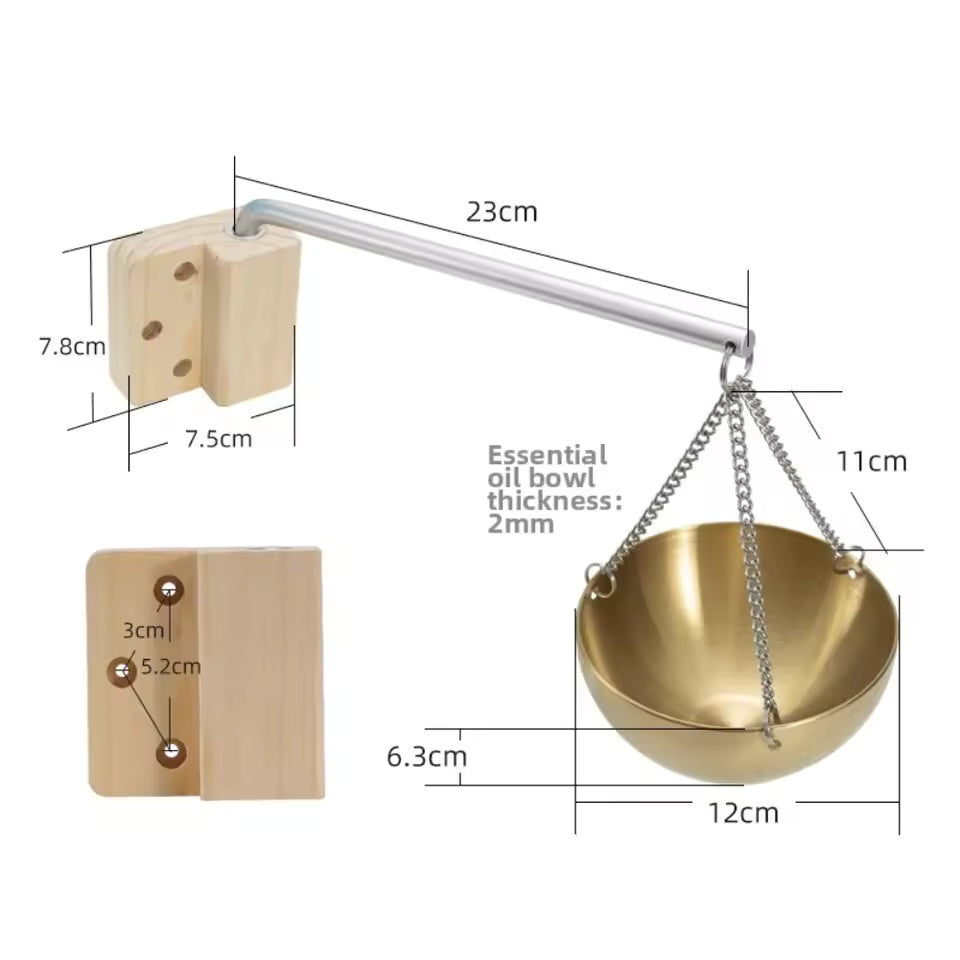 Premium Stainless Steel Sauna Aromatherapy Hanging Oil Bowl