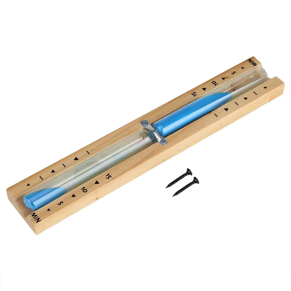 Wooden Sauna Sand Timer Wall Mounted 15 Minute Hourglass Timer