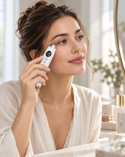 Eye Massager with Warm Compress & 9-Level Micro-Vibration & 3-Modes